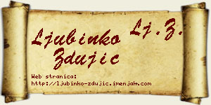 Ljubinko Zdujić vizit kartica